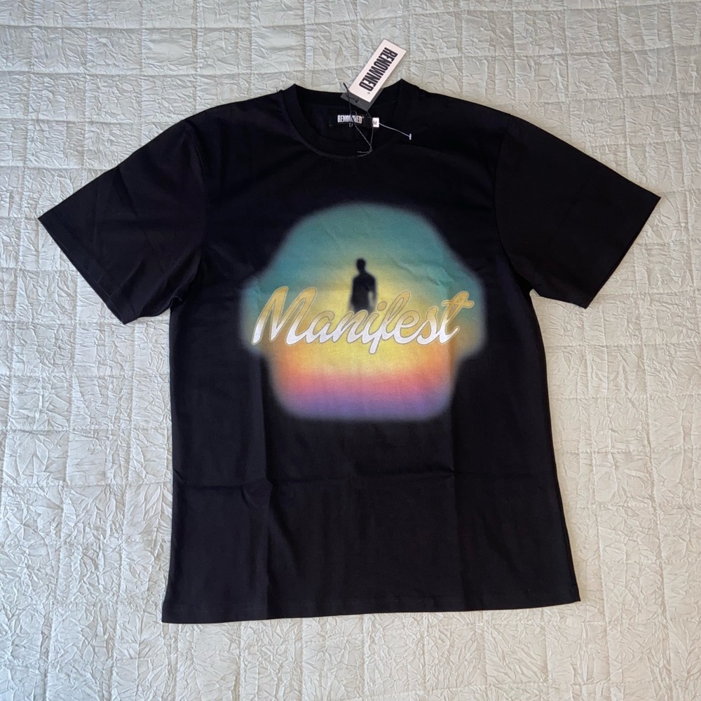 Renowned LA Black Manifest Tee Sz. Medium NWT